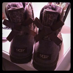 UGG boots- brown cheetah sparkle print ✨